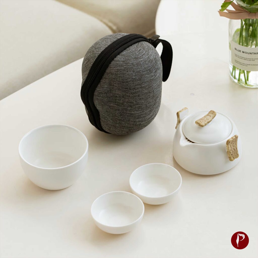 Casual Travel Tea set Teapot White bird view