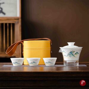 Gaiwan Travel Tea set for home and travel (travel gongfu tea set)