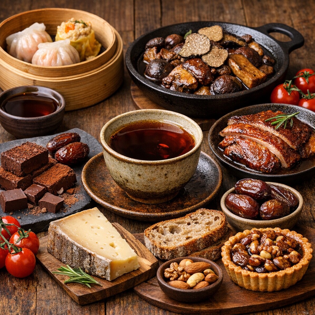 Purcraftea Recommended Food Pairings for Shou Puerh Ripe Puerh